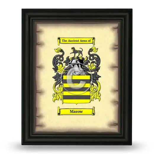 Marow Coat of Arms Framed - Black