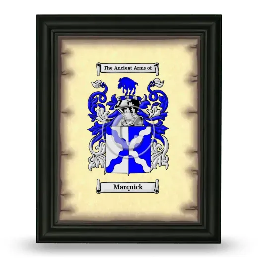 Marquick Coat of Arms Framed - Black