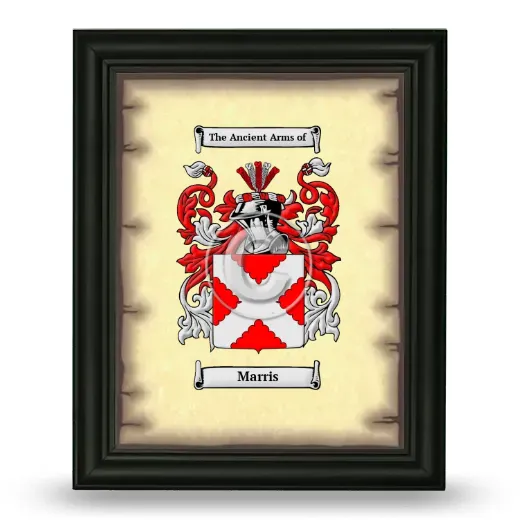 Marris Coat of Arms Framed - Black