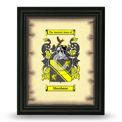 Marshane Coat of Arms Framed - Black