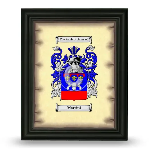Martini Coat of Arms Framed - Black