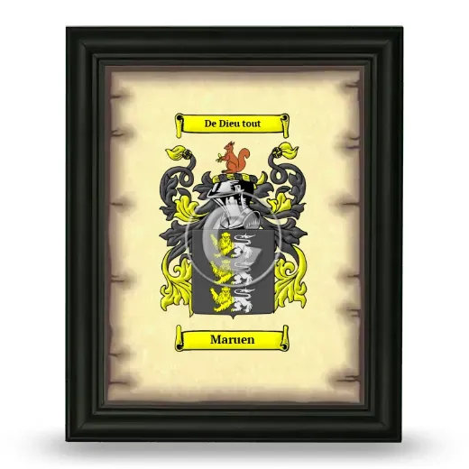 Maruen Coat of Arms Framed - Black