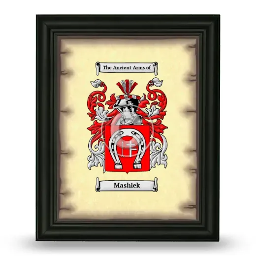 Mashiek Coat of Arms Framed - Black