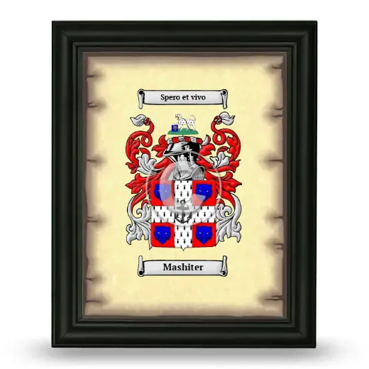 Mashiter Coat of Arms Framed - Black