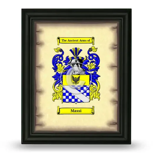Massi Coat of Arms Framed - Black