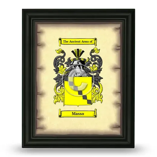 Masso Coat of Arms Framed - Black