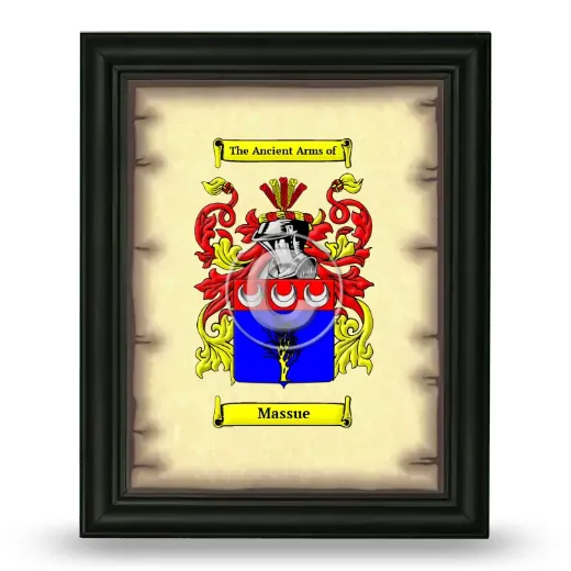Massue Coat of Arms Framed - Black
