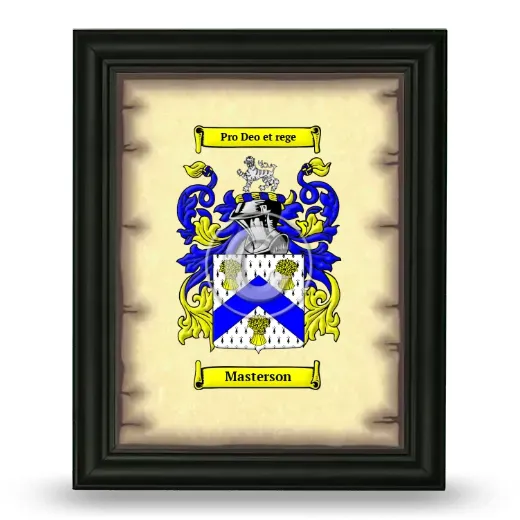 Masterson Coat of Arms Framed - Black
