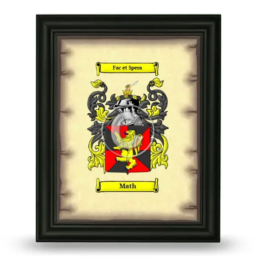Math Coat of Arms Framed - Black