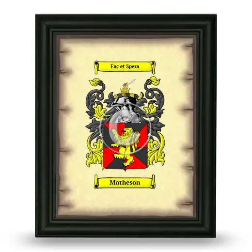 Matheson Coat of Arms Framed - Black