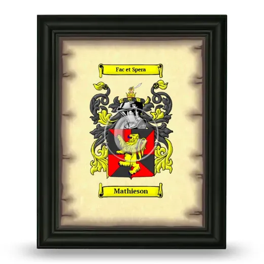 Mathieson Coat of Arms Framed - Black