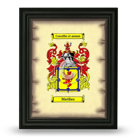 Matilan Coat of Arms Framed - Black