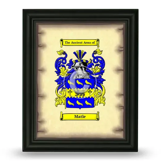 Matle Coat of Arms Framed - Black