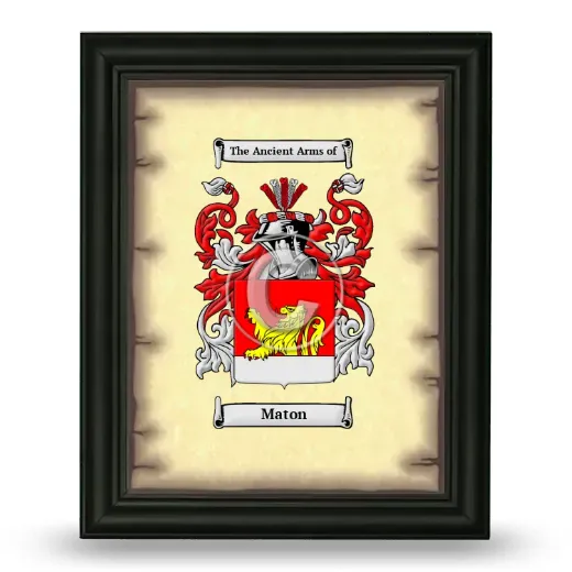 Maton Coat of Arms Framed - Black