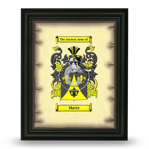 Matte Coat of Arms Framed - Black