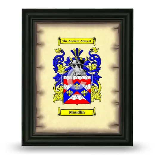 Maudlin Coat of Arms Framed - Black