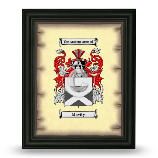 Mavity Coat of Arms Framed - Black
