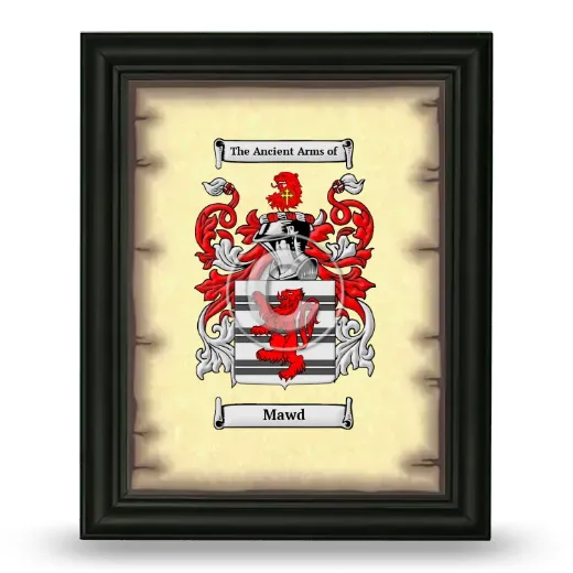 Mawd Coat of Arms Framed - Black