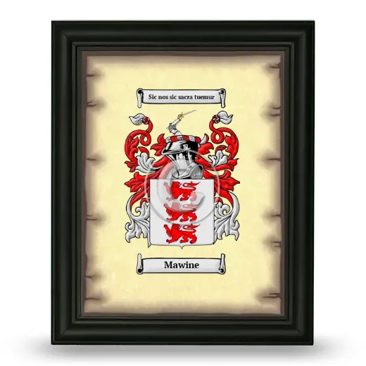 Mawine Coat of Arms Framed - Black