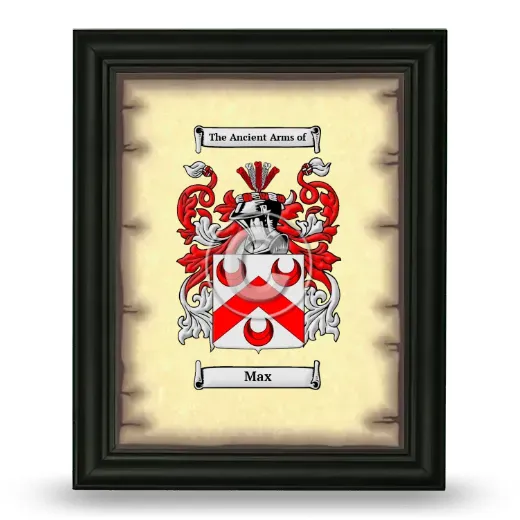 Max Coat of Arms Framed - Black
