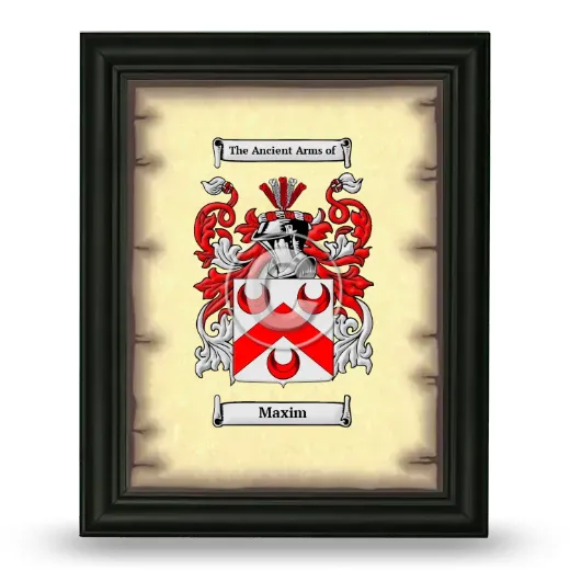 Maxim Coat of Arms Framed - Black