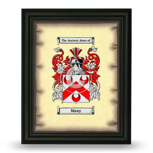 Maxy Coat of Arms Framed - Black
