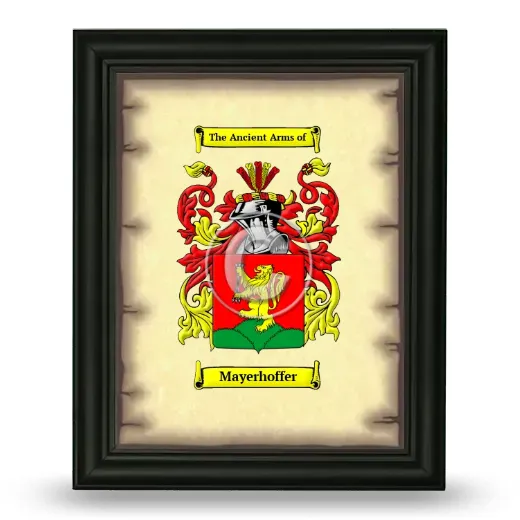 Mayerhoffer Coat of Arms Framed - Black