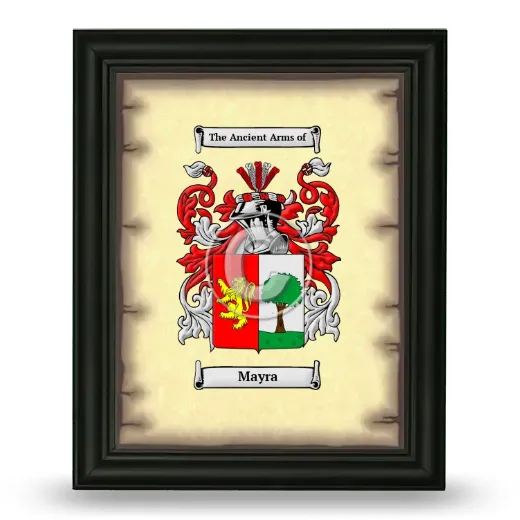 Mayra Coat of Arms Framed - Black
