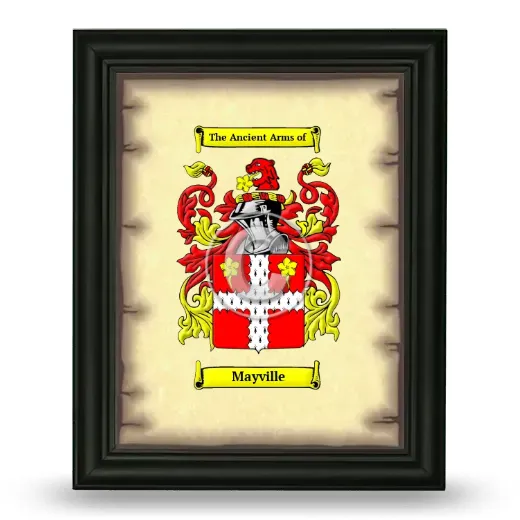 Mayville Coat of Arms Framed - Black