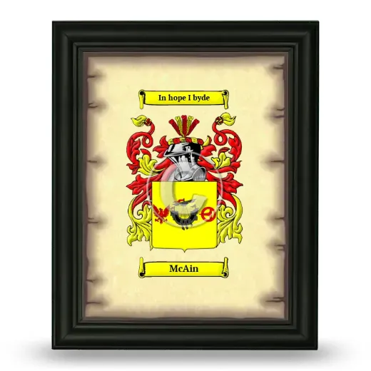 McAin Coat of Arms Framed - Black
