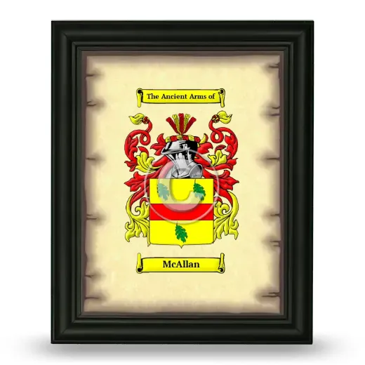 McAllan Coat of Arms Framed - Black