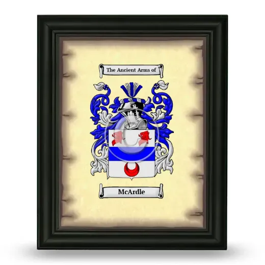 McArdle Coat of Arms Framed - Black