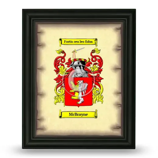 McBrayne Coat of Arms Framed - Black