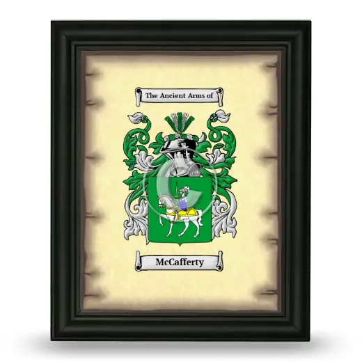 McCafferty Coat of Arms Framed - Black