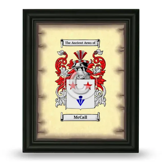 McCall Coat of Arms Framed - Black