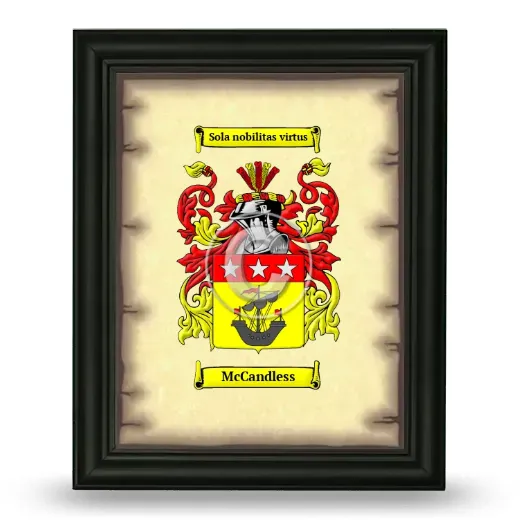 McCandless Coat of Arms Framed - Black