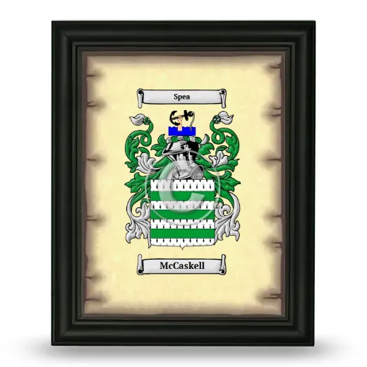 McCaskell Coat of Arms Framed - Black