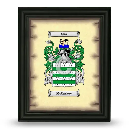 McCaskey Coat of Arms Framed - Black