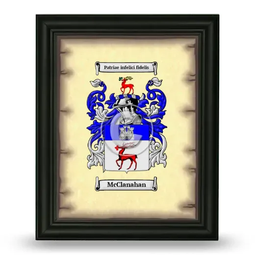McClanahan Coat of Arms Framed - Black