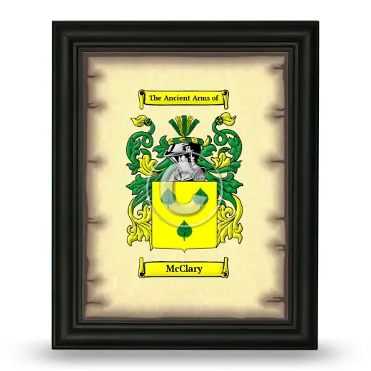 McClary Coat of Arms Framed - Black
