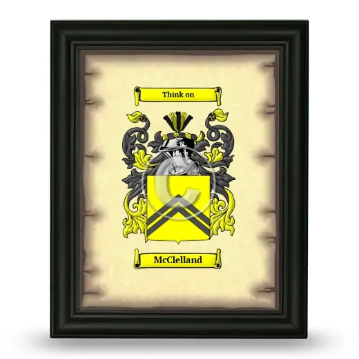 McClelland Coat of Arms Framed - Black