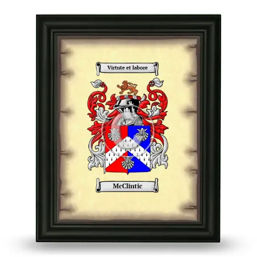 McClintic Coat of Arms Framed - Black