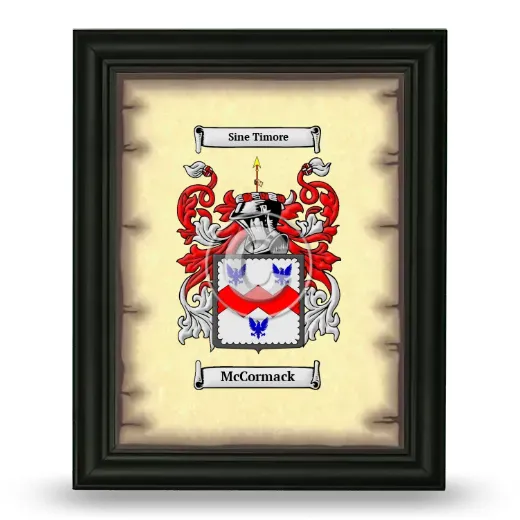 McCormack Coat of Arms Framed - Black