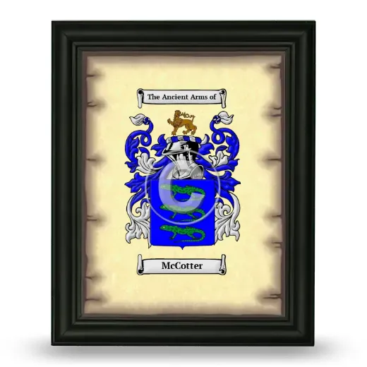McCotter Coat of Arms Framed - Black