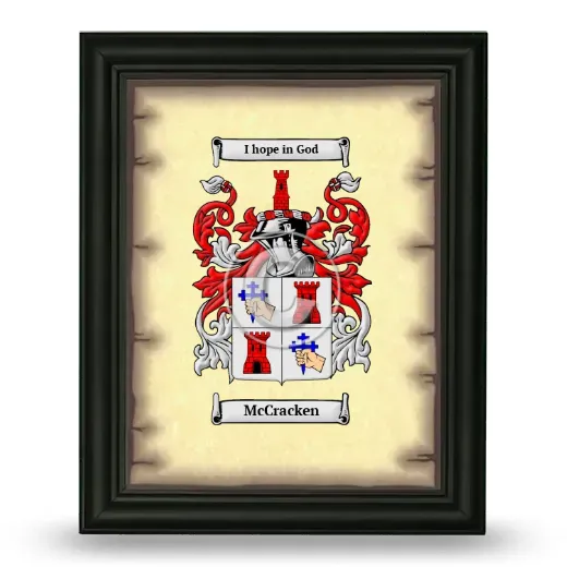 McCracken Coat of Arms Framed - Black