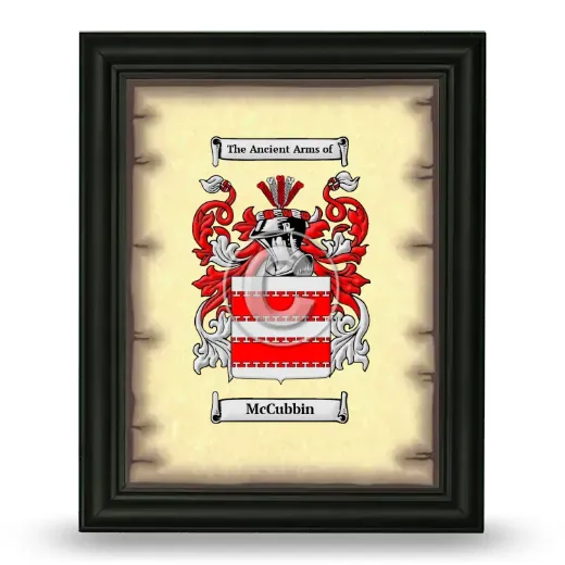 McCubbin Coat of Arms Framed - Black