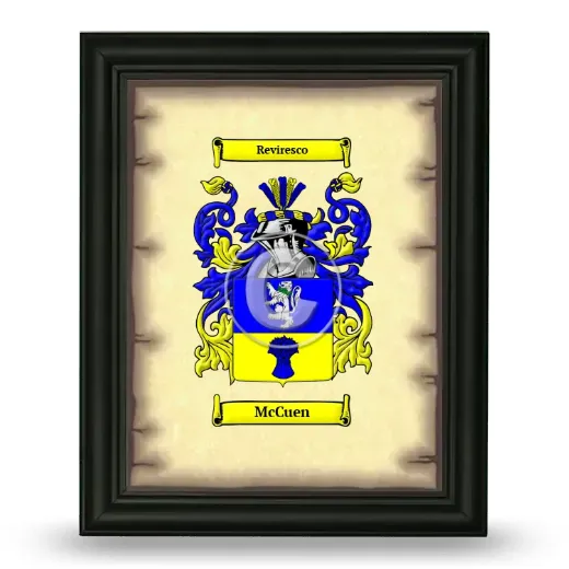 McCuen Coat of Arms Framed - Black