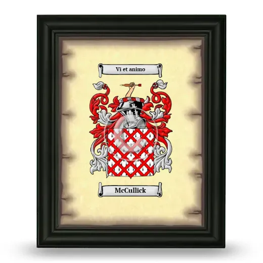 McCullick Coat of Arms Framed - Black