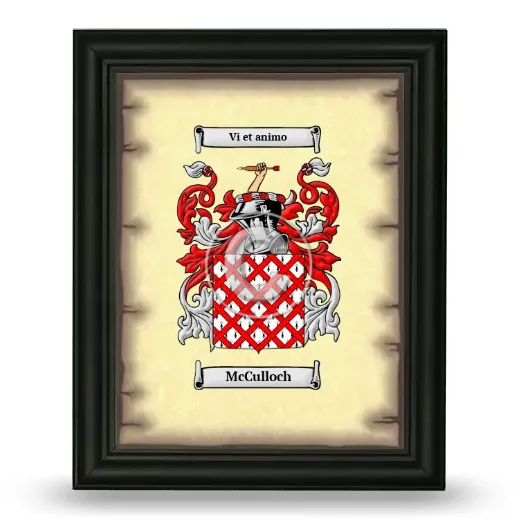McCulloch Coat of Arms Framed - Black