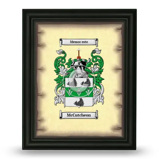 McCutcheon Coat of Arms Framed - Black